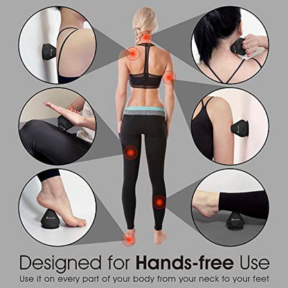 Solacium Mountable Massage Therapy Tool - Multi-Surface Suction Cup Wall Massage Tool for Sore Muscles, Myofascial Release, Stress Relief, Trigger Point and Deep Tissue Massage (Black) - color: Black