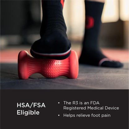 ROLL Recovery R3 (Onyx Black) - Orthopedic Foot & Plantar Fascia Massage Roller - color: Onyx Black
