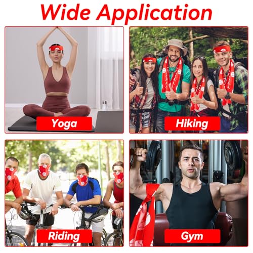 30Pcs Baseball Softball Cooling Towels for Neck and Face 40 x 12 Inch Baseball Sports Team Gifts Microfiber Breathable Workout Ice Towel Sweat Chilly Bulk Neck Wraps for Athletes Gym Camping Red