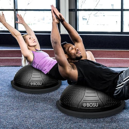 Bosu Pro NexGen 25IN Home Fitness Exercise Gym Balance Trainer with Pump - color: Black