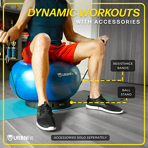 URBNFit Exercise Ball - Yoga Ball for Workout Pregnancy Stability - AntiBurst Swiss Balance Ball w/ Pump - Fitness Ball Chair for Office, Home Gym