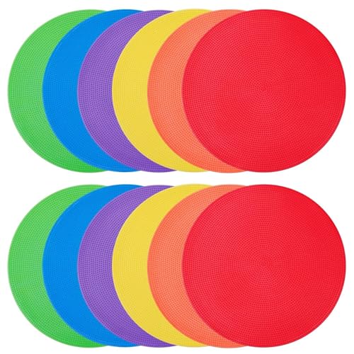 Poly Spots Spot Markers 4.72 Inch & 9 Inch Non Slip Floor Dots - style: 9inch 12pcs