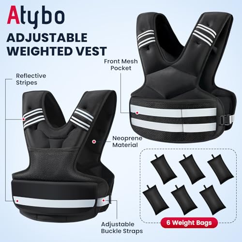 Adjustable Weighted Vest for Women and Men, 4-11lb/11-18lb/20-32lb Removable Weights Rucking Vest with 6 Ironsand Bags, Phone Pocket and Reflective Stripes for Running, Walking and Strength Training - size: 11-18 lbs