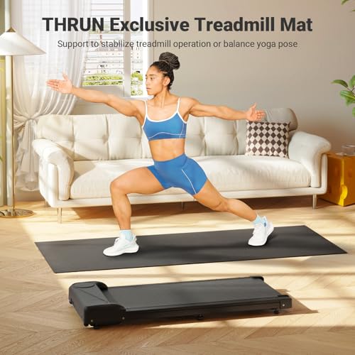 THERUN Home Gym Treadmill Exercise Bike Mat Non-Slip, Workout Mat Thick, Heavy-Duty Floor Mat for Fitness and Yoga, 2 Size Options - size: 78*35.5*0.23 inch