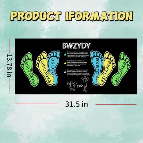 premium squat mat with foot position - non-slip exercise pad for improved muscle activation, versatility and safety, prevents sports injuries, ideal for young people - color: black