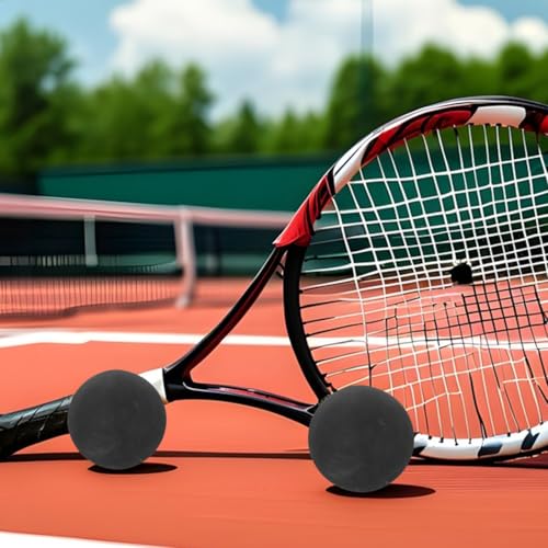 Toddmomy Professional High Elastic Rubber Reaction Ball 4Pcs Hollow Training Balls for Agility Reflex and Hand Eye Coordination Lightweight Speed Drill Racketball for Athletes Trainers