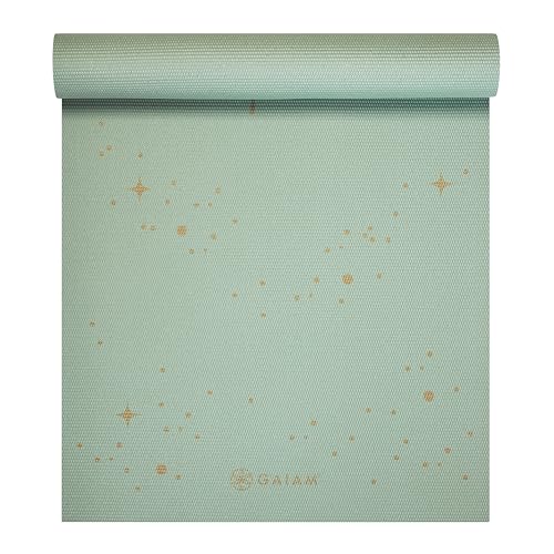 Gaiam Yoga Mat - Premium 6mm Print Extra Thick Non Slip Exercise & Fitness Mat for All Types of Yoga, Pilates & Floor Workouts (68"L x 24"W x 6mm Thick) - color: Supernova SKY
