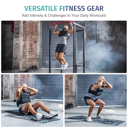 ZELUS Weighted Vest with Adjustable Weights for Home Workouts - color: 20lb-Iron Sandbags