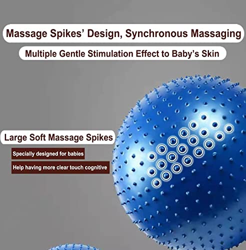 Large Sensory Massage Ball for Kids, 33.5" 85CM Bouncy Exercise Ball, Big Inflatable Toys with Tactile Spikes, Outdoor Giant Yoga Balls, Large Beach Ball (1 Black) - color: 1 SET BLACK BALL