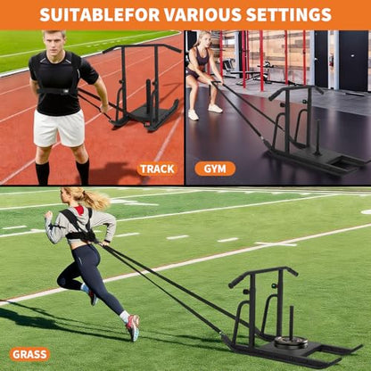GarveeLife Weight Sled, Football Sleds and Chutes,Sled Push Gym Equipment