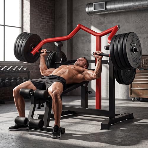 BARWING 3-in-1 Adjustable Bench Press (Flat/Incline/Decline), Independent Press Arms, 1900 LBS Weight Capacity, Foldable Home Gym Equipment for Chest, Abs & Shoulder Workouts