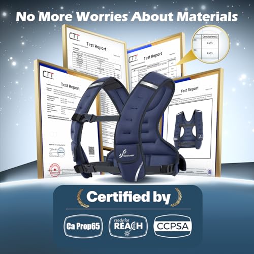 Sportneer Adjustable Weighted Vest Woman: 6-10lb/10-18lb Weighted Vests - color: Blue, size: 6-10 lbs