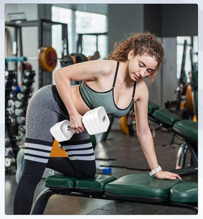 Adjustable Dumbbell Set for Women Men 7.5LB/10LB/15LB/20LB/25LB Each - color: White, style: 20LB Each [40 LBS Total]