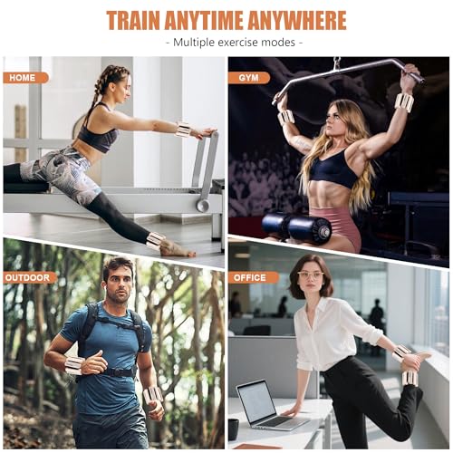 Wrist & Ankle Weights for Women and Men, 2lbs/4lbs Pairs Adjustable Silicone Weighted Bangles for Arm & Leg Workouts, Perfect for Pilates, Barre, Yoga, Walking & Home Fitness