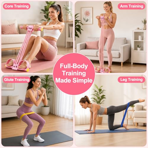 Adjustable Thai Natural Rubber Band for Abs, Arms, Waist & Legs, Home Workout Equipment
