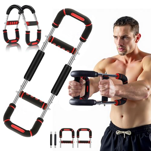 2025 Pro Twister Arm Trainer, Adjustable Power Twister Bar, Chest Shoulder Arm Workout Equipment, Portable Detachable Upper Body Fitness Machine