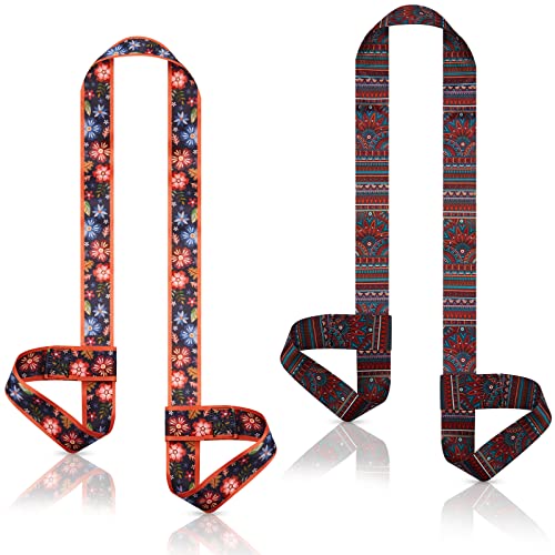 Skylety 2 Pcs Roller Skate Leash Adjustable Stretching Skate Boot Shoulder Strap Carrier for Child Women Men Skating - style: Bohemia Style