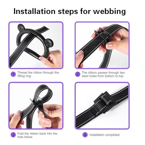 Kids Gymnastics Rings, Children's Home Gym Equipment, Children's Adjustable Strap Strength Training Rings, Pulling Rings for Physical Training - color: Purple