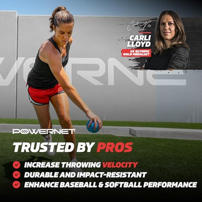 PowerNet Power Plyometrics Weighted Training Ball, Softball & Baseball Training Equipment, Weighted Baseballs to Increase Throwing Velocity - style: 3-Pack Kit
