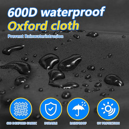 Mini Trampoline Cover, 600D Oxford Waterproof Fitness Trampoline Cover ,Protection Cover for Trampoline Indoor Outdoor Garden Rebounder,(Not Spring Covers) (Black, 91*7.6CM)