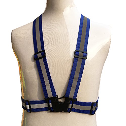 zojo Kids High Visibility Reflective Safety Strap Vest 2PCS - color: Neon Blue-kids Size