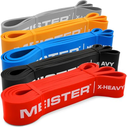 Meister X Band Comfort-Width 41" x 2" Resistance Bands - X-Wide Premium Loop Bands - style: Complete 5 Band Set