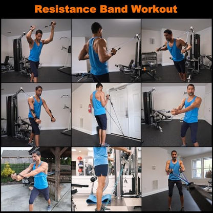 Resistance Bands Set with Separate Outdoor Anchor, KAKICLAY Exercise Bands for Indoor and Ourdoor Use, Versatile Resistance Bands for Men and Women