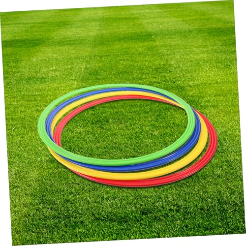 Hemoton 4pcs Agility Rings for Soccer Training Durable Plastic Speed Training Equipment for Enhanced Quickness and Reaction Football Drills