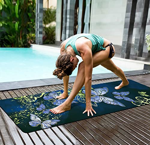 nuveti Yoga Mat Print Extra Thick TPE Non Slip Fitness Exercise Mat with Carrying Bag,72"x24" Extra Thick 6MM Exercise & Workout Mat for Yoga, Pilates Fitness and Floor Exercises