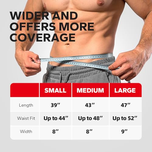 Waist Trimmer for Women and Men, Adjustable Sweat Band for High-Intensity Training & Workouts Black - size: Small (Waist Fit: Up to 44'')