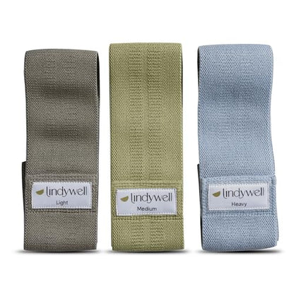 Lindywell Ultimate Exercise Bands for Men & Women, Toned Glutes, Strength - style: Fabric Band Set