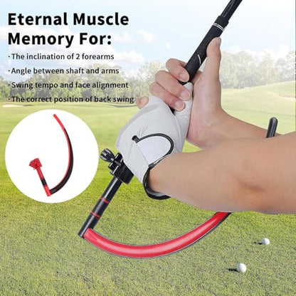 FILFEEL Swing Posture Trainer Rubber Curved Swing Training Stick for Beginners – Grip, DualColor Visual Guidance, Portable Plane Aid – 10.24 X 7.48 X .97 Inches