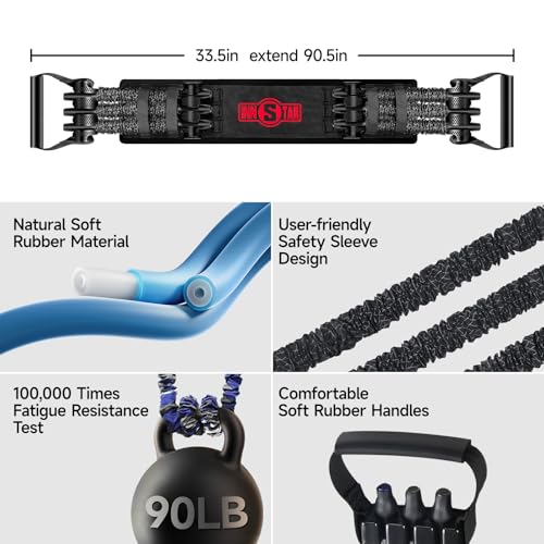 Innstar Multi-Function Resistance Bands for Working Out, Push Up Exercise Bands Resistance Bands Set for Bench Press Gym Equipment, Home Workout, Travel Portabl