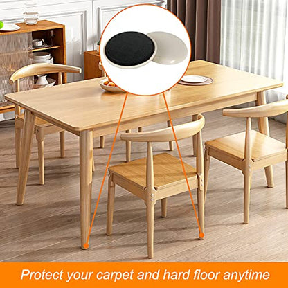 Shintop Furniture Sliders, 12Pcs 2 Inch Adhesive Furniture Movers - size: 12pcs 2" Beige