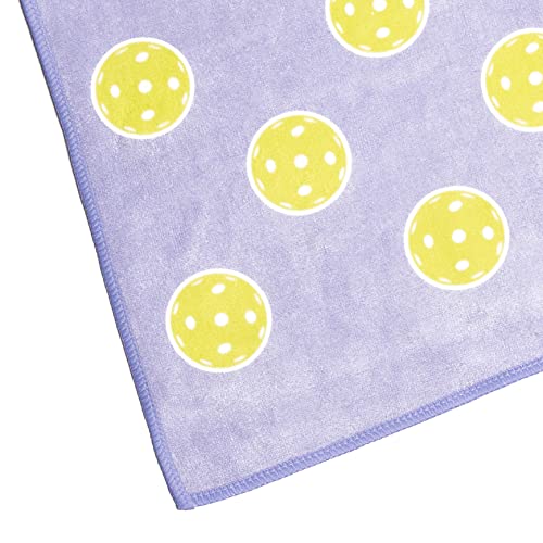 Pickleball Towel – Microfiber Sports Towel with Pickleball Pattern – Quick-Dry Sweat Towel for Pickleball Players, Accessories & Gifts (Periwinkle Pickleball Balls) - color: Periwinkle Pickleball Balls