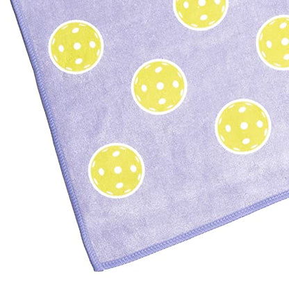 Pickleball Towel – Microfiber Sports Towel with Pickleball Pattern – Quick-Dry Sweat Towel for Pickleball Players, Accessories & Gifts (Periwinkle Pickleball Balls) - color: Periwinkle Pickleball Balls