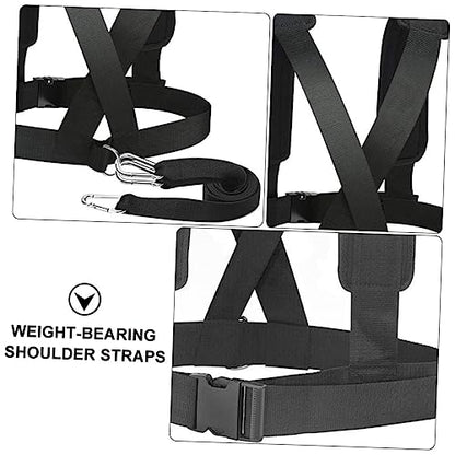 Toddmomy 2pcs Resistance Running Belt with Metal Buckles Padded Shoulder Straps for Strength Training Speed Improvement Outdoor Sled and Tire Pulling Fitness Harness