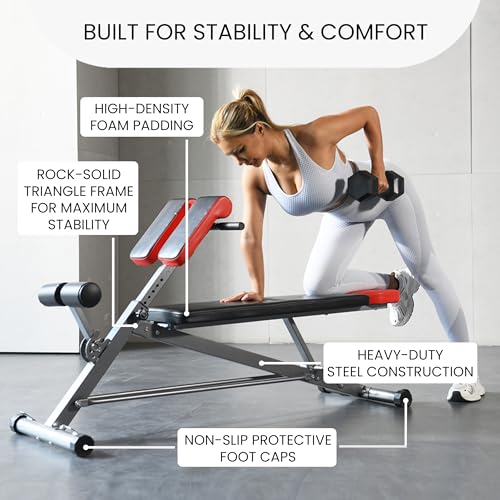 Finer Form Multi-Functional Adjustable Weight Bench and Roman Chair