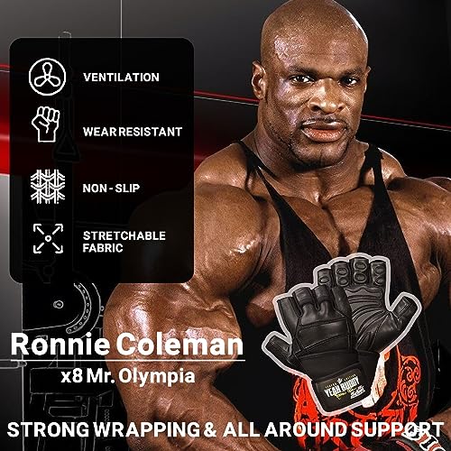 Schiek Ronnie Coleman Signature Series Lifting Gloves - Weight Lifting Grip Gloves