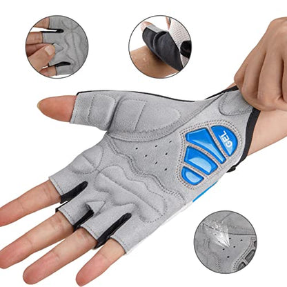 Cycling Gloves for Men Women - Road/Mountain Bike Gloves Anti Slip Shock Absorbing Padded -Bicycle Biking Gloves for Fitness Cycling Training Outdoor Sports