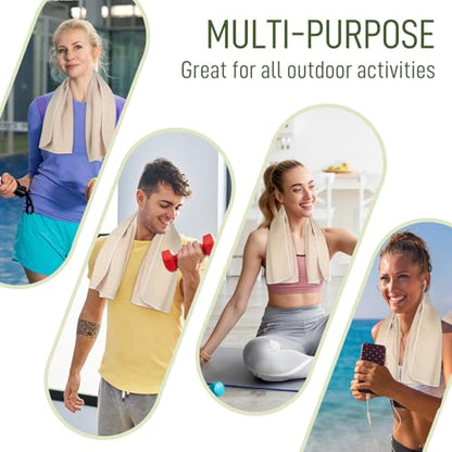SUNLAND Microfiber Sports Workout Towels Fast Drying Fitness Sweat Towels for Men & Women Lightweight Multi-Purpose Gym Exercise Towel Hot Yoga Hiking Sauna