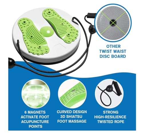 Waist Twisting Disc Unisex Waist Trainer Abdominal Exercise Foot Massage Plate Workout Home Gym Body Building Weight Loss Fitness Equipment