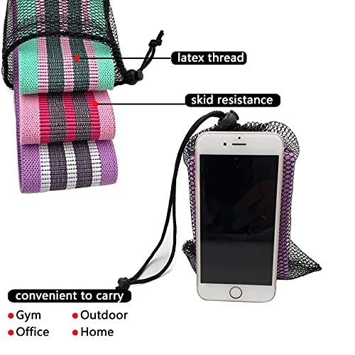 K&KLACOSTA Elastic Resistance Bands for Women and Men Fitness, Workout Outdoor Exercise, Gift, 3-Level Set, Non-Slip Legs and Buttock Sports Bands, Non-Slip.