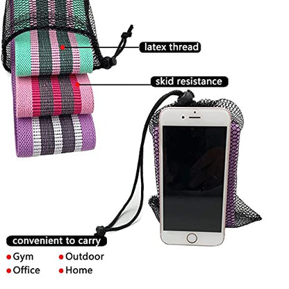 K&KLACOSTA Elastic Resistance Bands for Women and Men Fitness, Workout Outdoor Exercise, Gift, 3-Level Set, Non-Slip Legs and Buttock Sports Bands, Non-Slip.