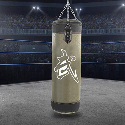 The New Hanging Boxing Punching Sandbag,Empty Training Boxing Hook Kick Sandbag Fight Karate Punch Punching Sand Bag Sandbag for Adults(0.6m-Green)