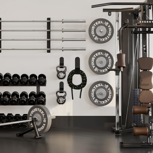 Iron Battle Rope Storage Rack, Wall Mount, Black, 1 Count, Minimalist Style, Solid Pattern, 2.9" x7.5" x11.4", 10kg Max Weight, Home, Garage, Commercial Gym