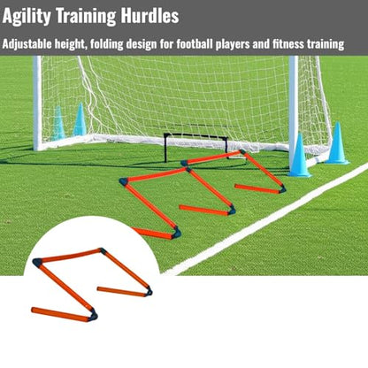 Foldable Speed Agility Hurdles for Football Training Adjustable Compact Portable Training Hurdle for Sports Fitness