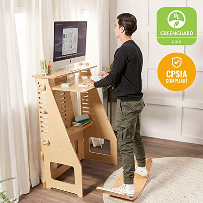 ECR4Kids Balance Board, Montessori Toy, Natural - color: Natural