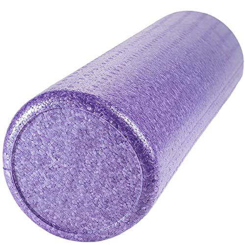 JFIT High Density Foam Roller – EPP Deep Tissue Massage Roller for Muscle Recovery, Myofascial Release & Stretching - color: Solid Purple, size: 18-Inch