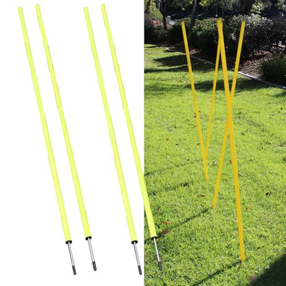 BlueDot Trading Soccer Agility Poles | Telescopic, Fixed & Collapsible Options (4, 6, 8 Piece Sets) Speed Training Poles for Agility Drills, Outdoor Games, Football & Sport Training Equipment - size: 6, style: Fixed